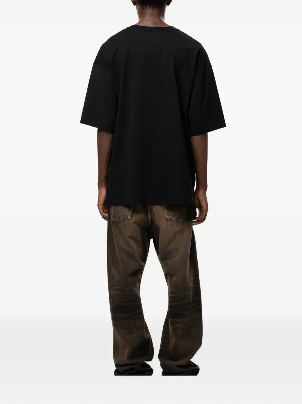 Maison MIHARA YASUHIRO Don't Tag Me T-shirt met flocky-print Zwart