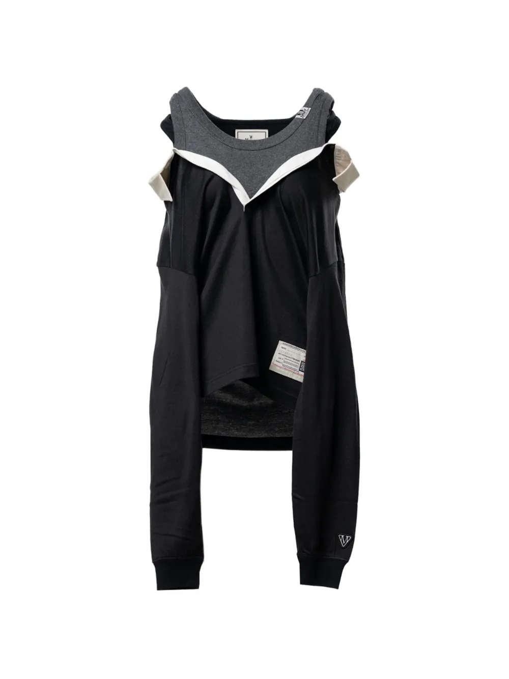 Miharayasuhiro Triple-layered Rugby Shirt In 黑色