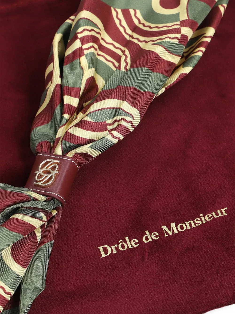 Drôle De Monsieur Sjaal met logoprint Rood