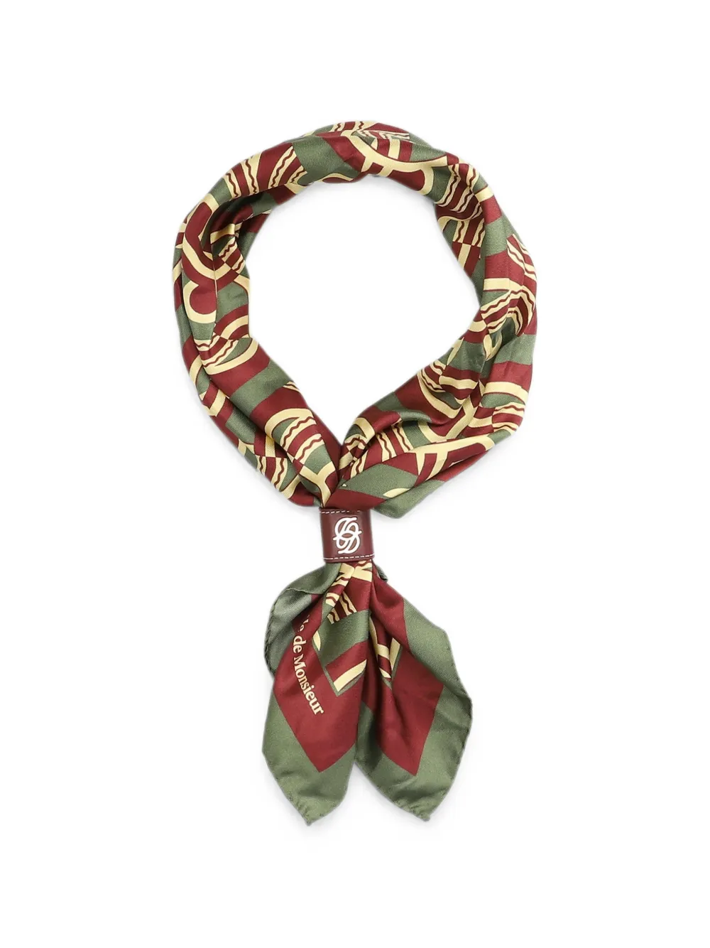 Drôle De Monsieur logo-print scarf - Rosso