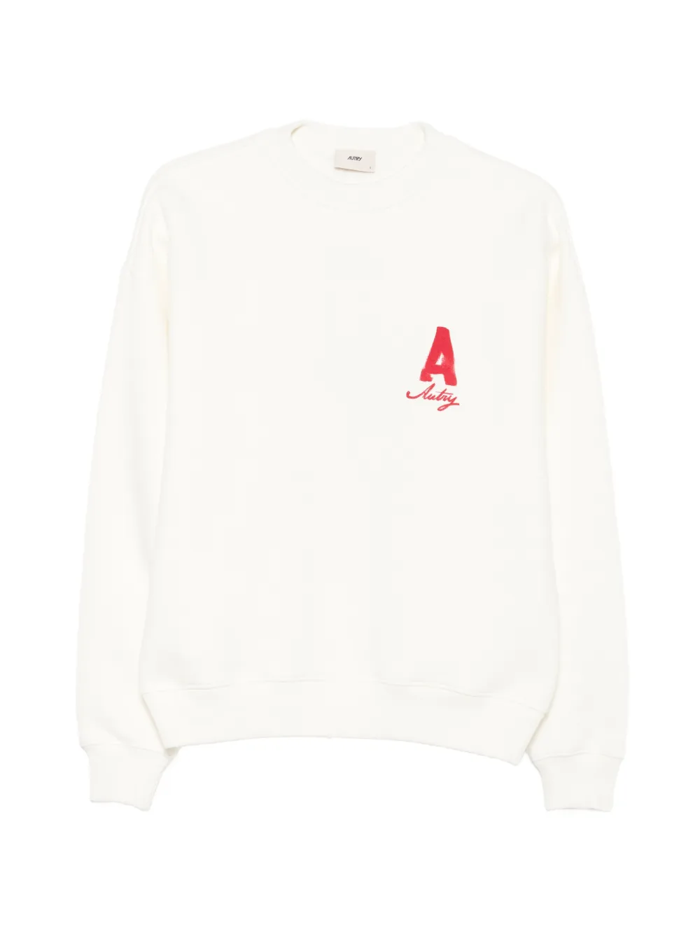 Autry logo-print crew-neck sweater - Bianco