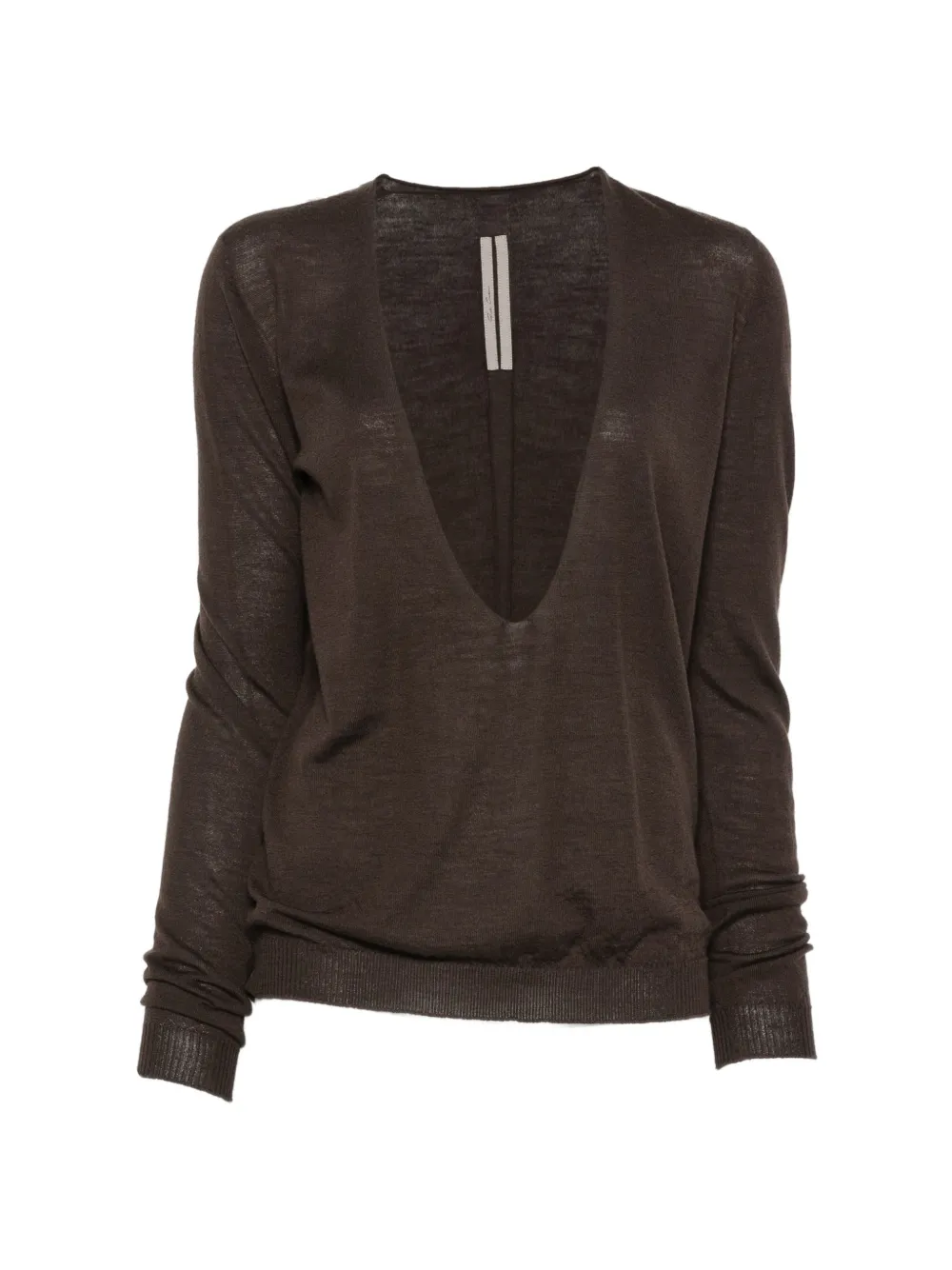 Rick Owens V-neck sweater - Marrone