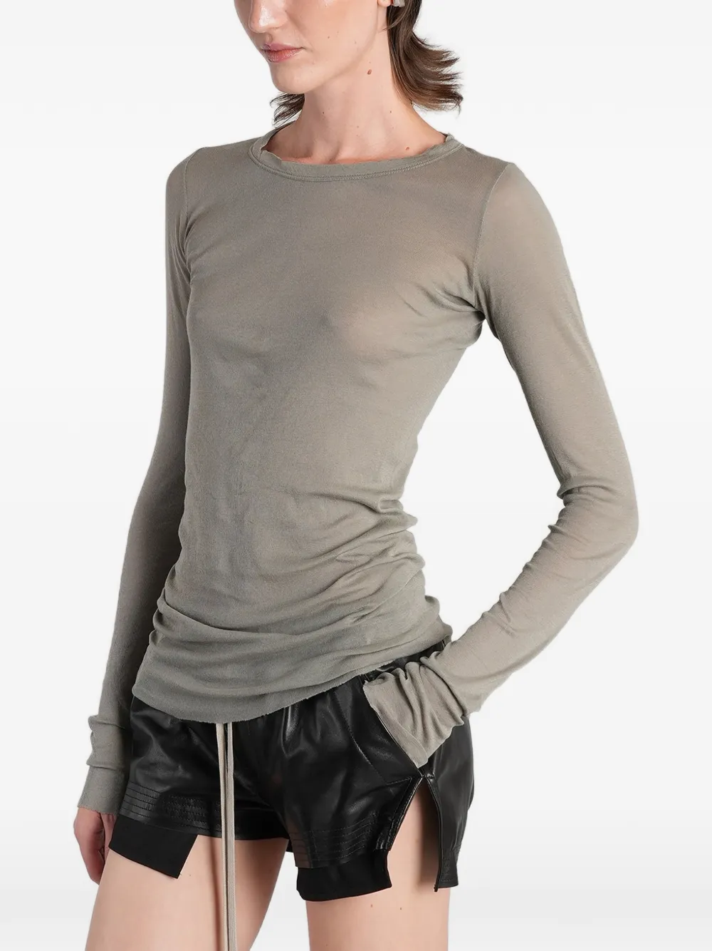 Rick Owens Trui met lange mouwen en naad Beige