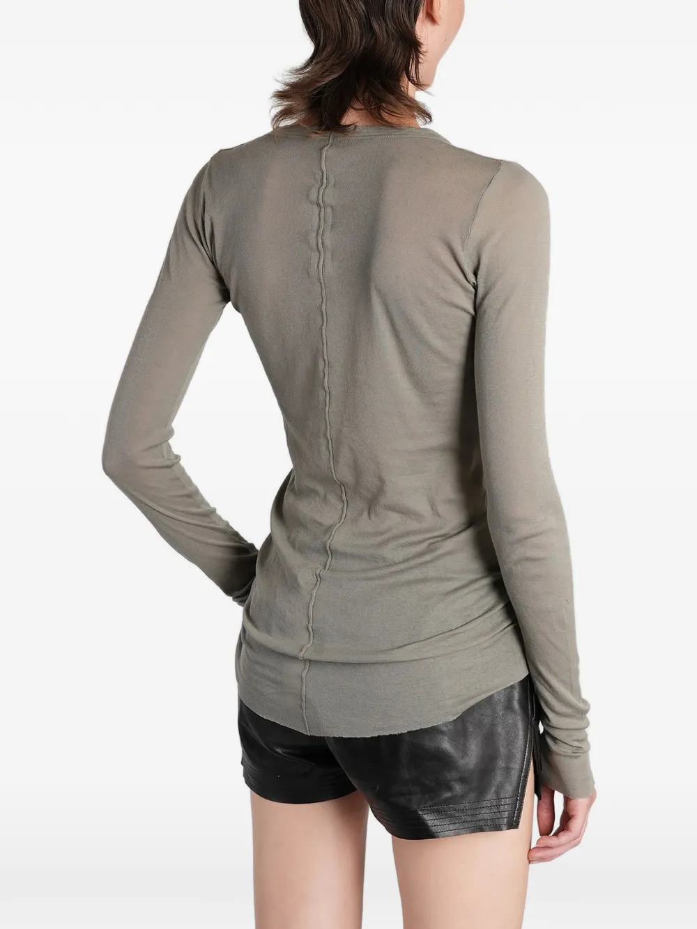 Rick Owens Trui met lange mouwen en naad Beige