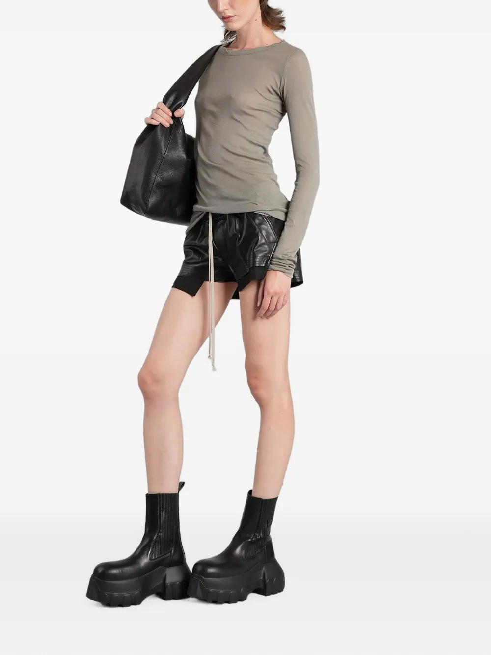 Rick Owens Trui met lange mouwen en naad Beige