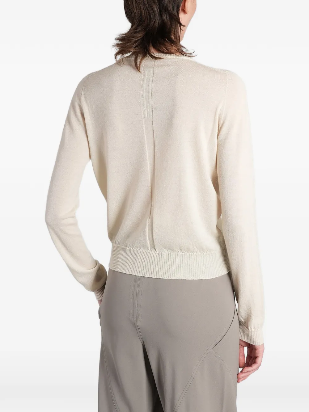 Rick Owens Trui met geribbelde afwerking Beige