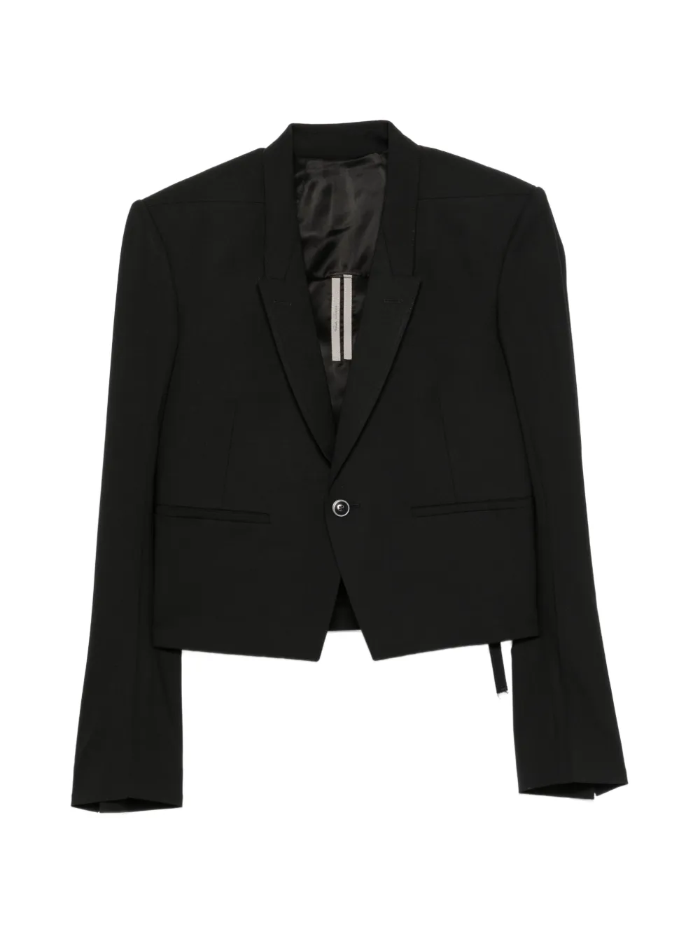 Rick Owens buckle-strap cropped blazer - Black