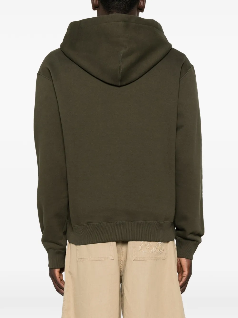 Jil Sander Hoodie met logoprint en trekkoord Groen
