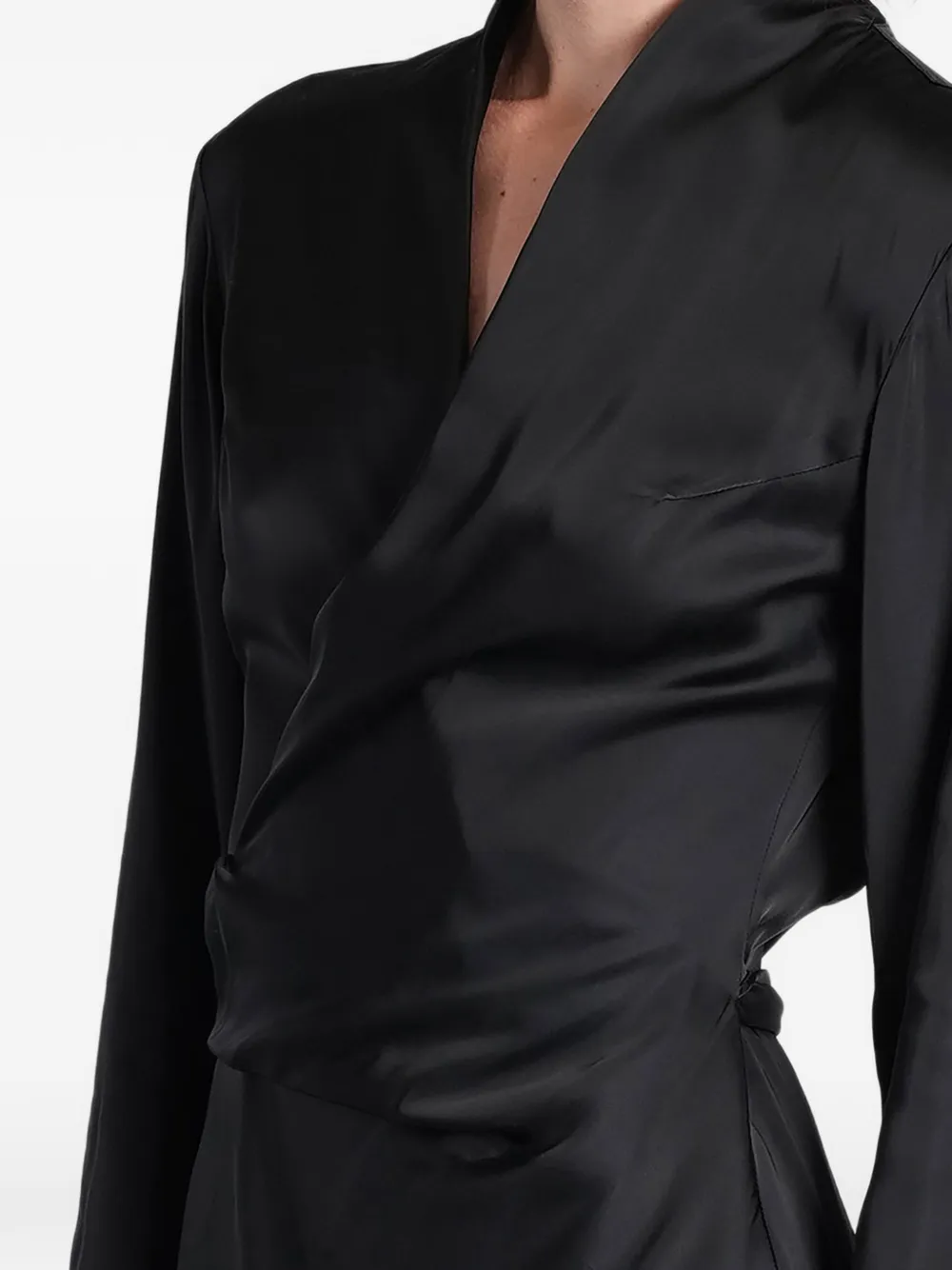Rick Owens Wikkelblouse Zwart
