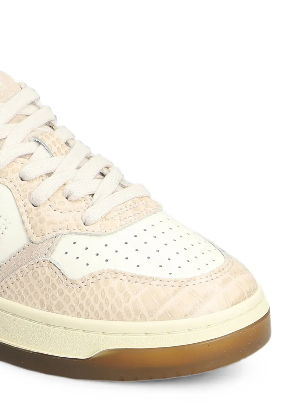 Autry Medalist sneakers met krokodillen-reliëf Beige