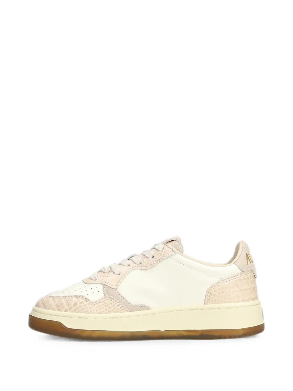 Autry Medalist sneakers met krokodillen-reliëf Beige