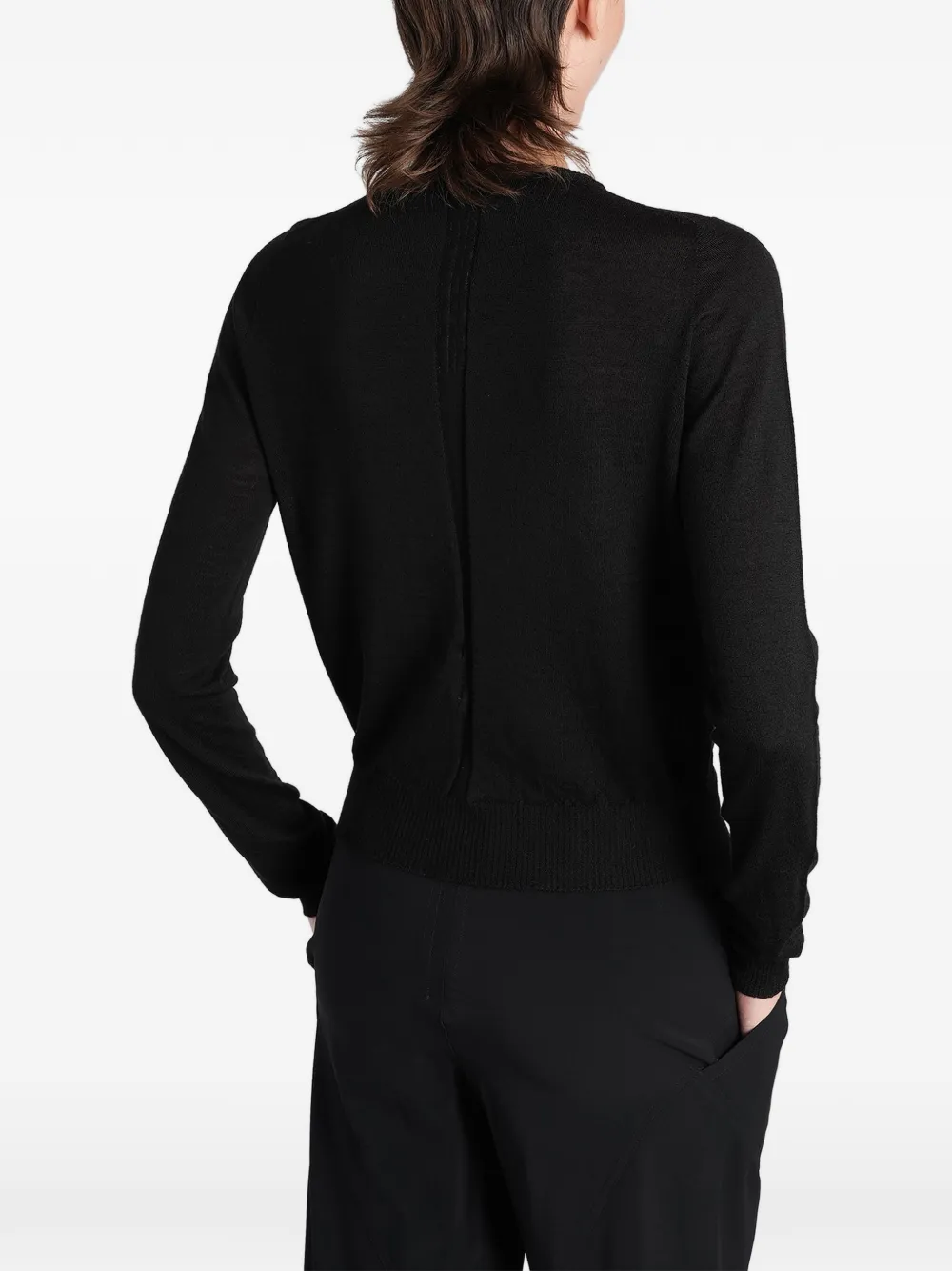 Rick Owens Trui met geribbelde afwerking Zwart