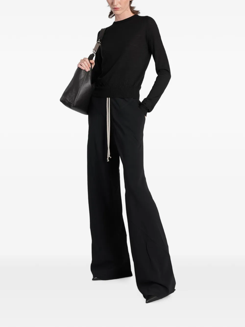 Rick Owens Trui met geribbelde afwerking Zwart