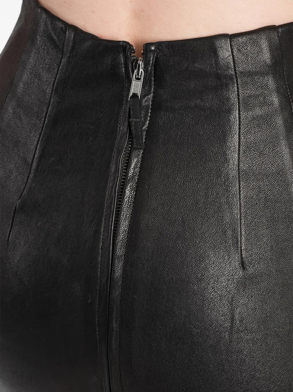Rick Owens Lamsleren maxi-rok met split Zwart