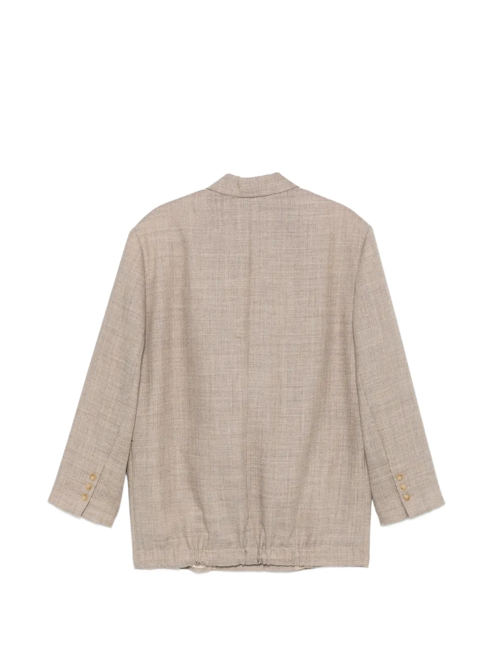 Alysi Jack met enkele rij knopen en gekerfde revers Beige