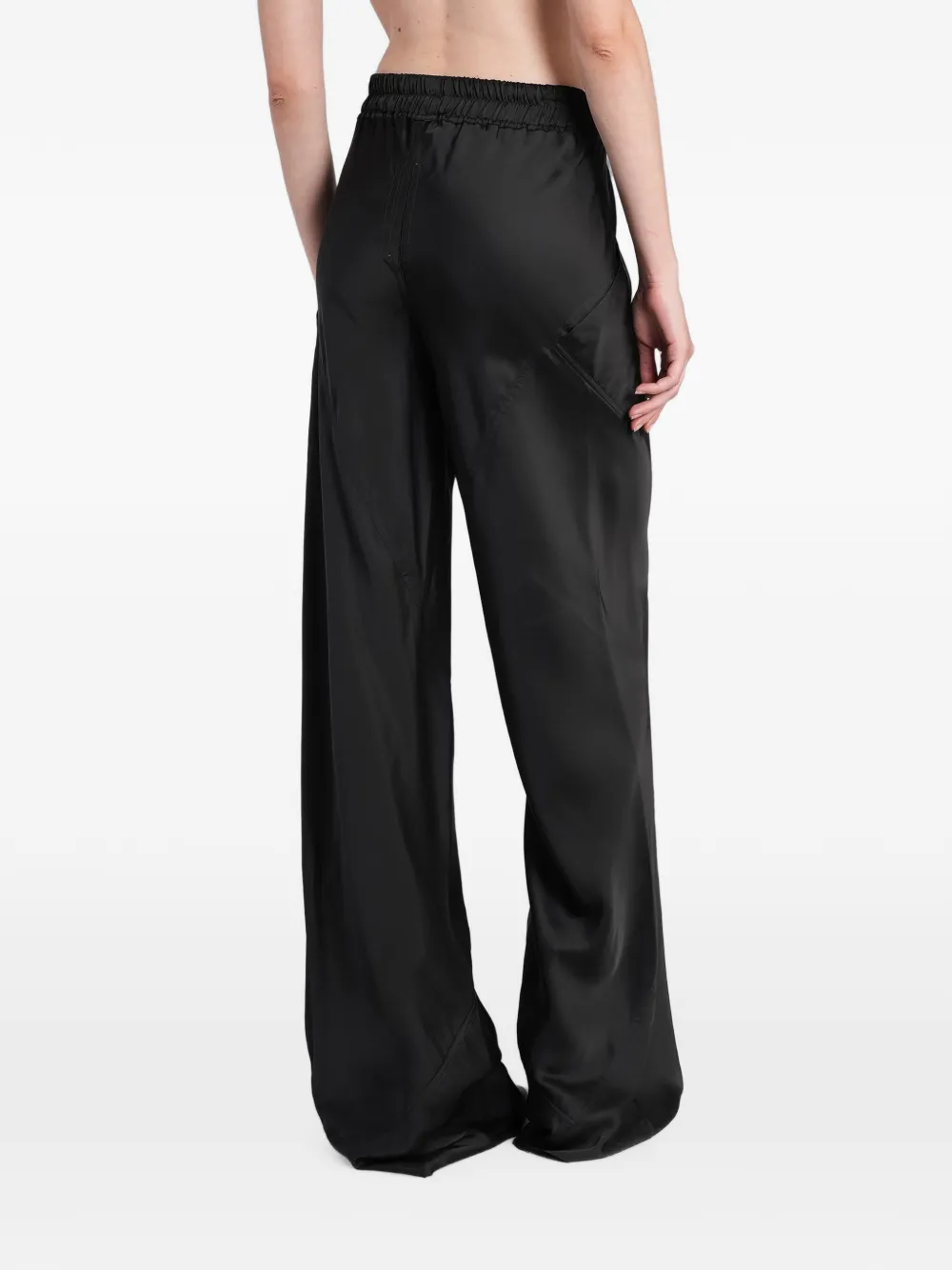 Rick Owens Broek met wijde pijpen en trekkoord Zwart