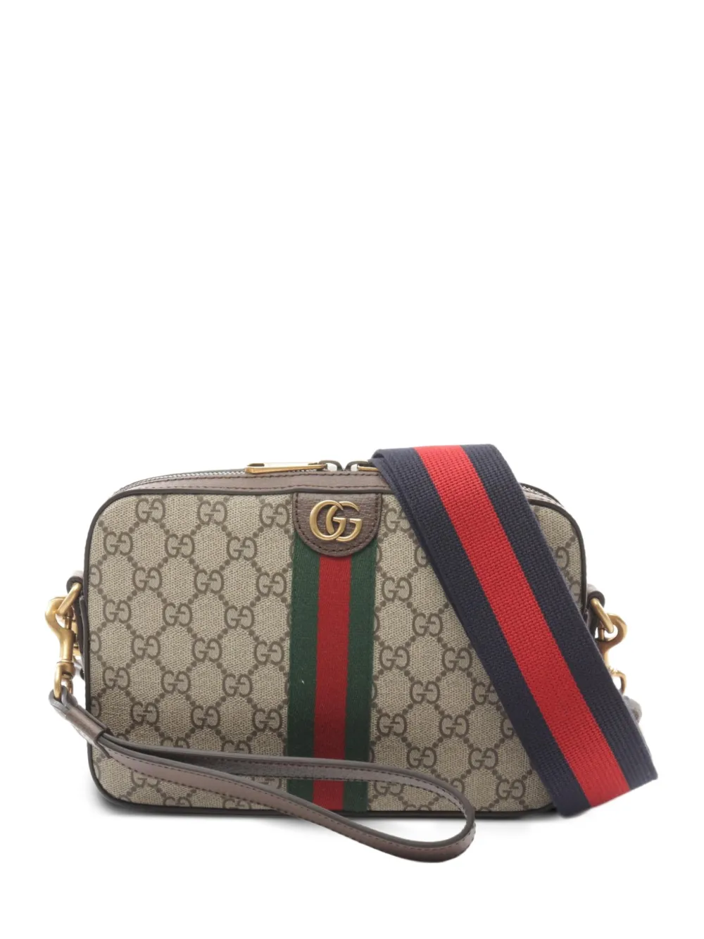 Gucci Pre-Owned 2020s GG canvas Web-stripe cross body bag - Toni neutri
