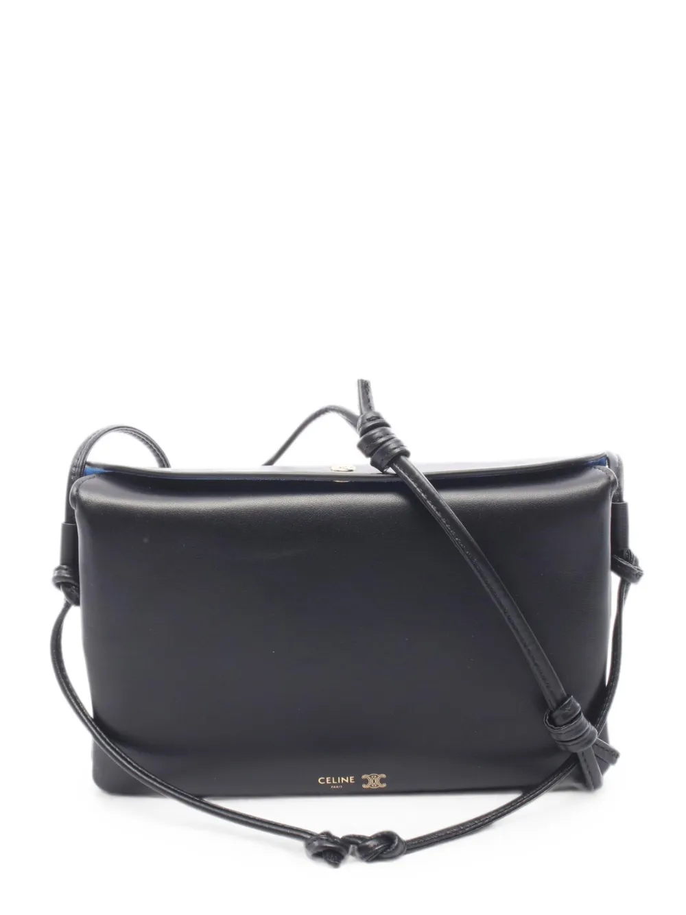 Celine Pre-Owned 2020s Trio Flap leather shoulder bag - Black