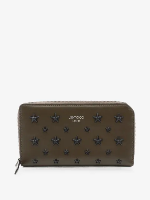 Jimmy Choo Pre-Owned 2010s Carnaby star-studded wallet