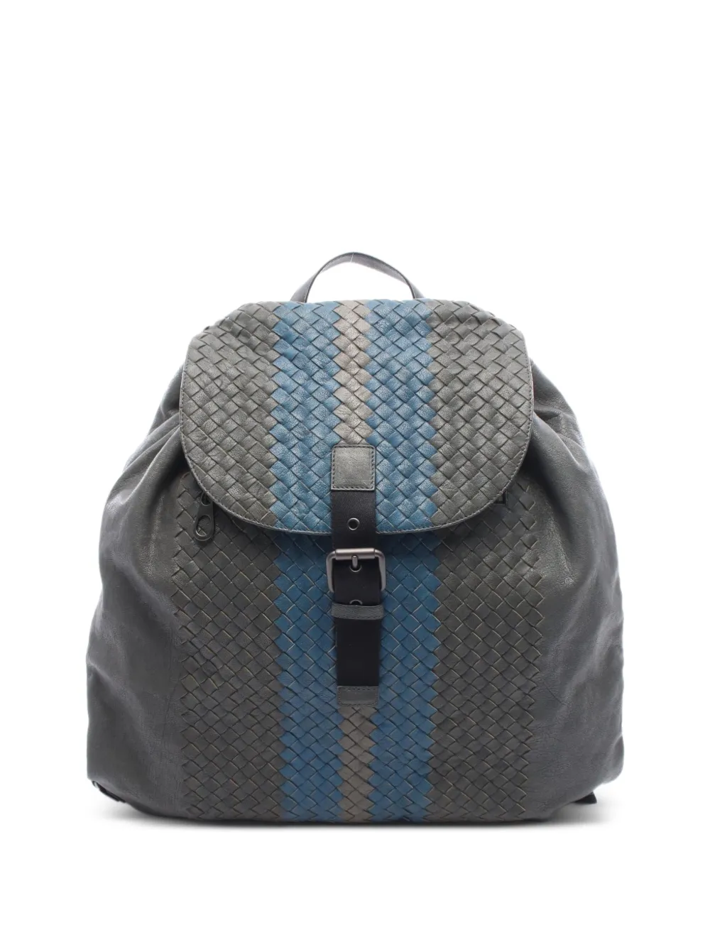 Bottega Veneta Pre-Owned 2000s Intrecciato buckle-fastening backpack - Grau