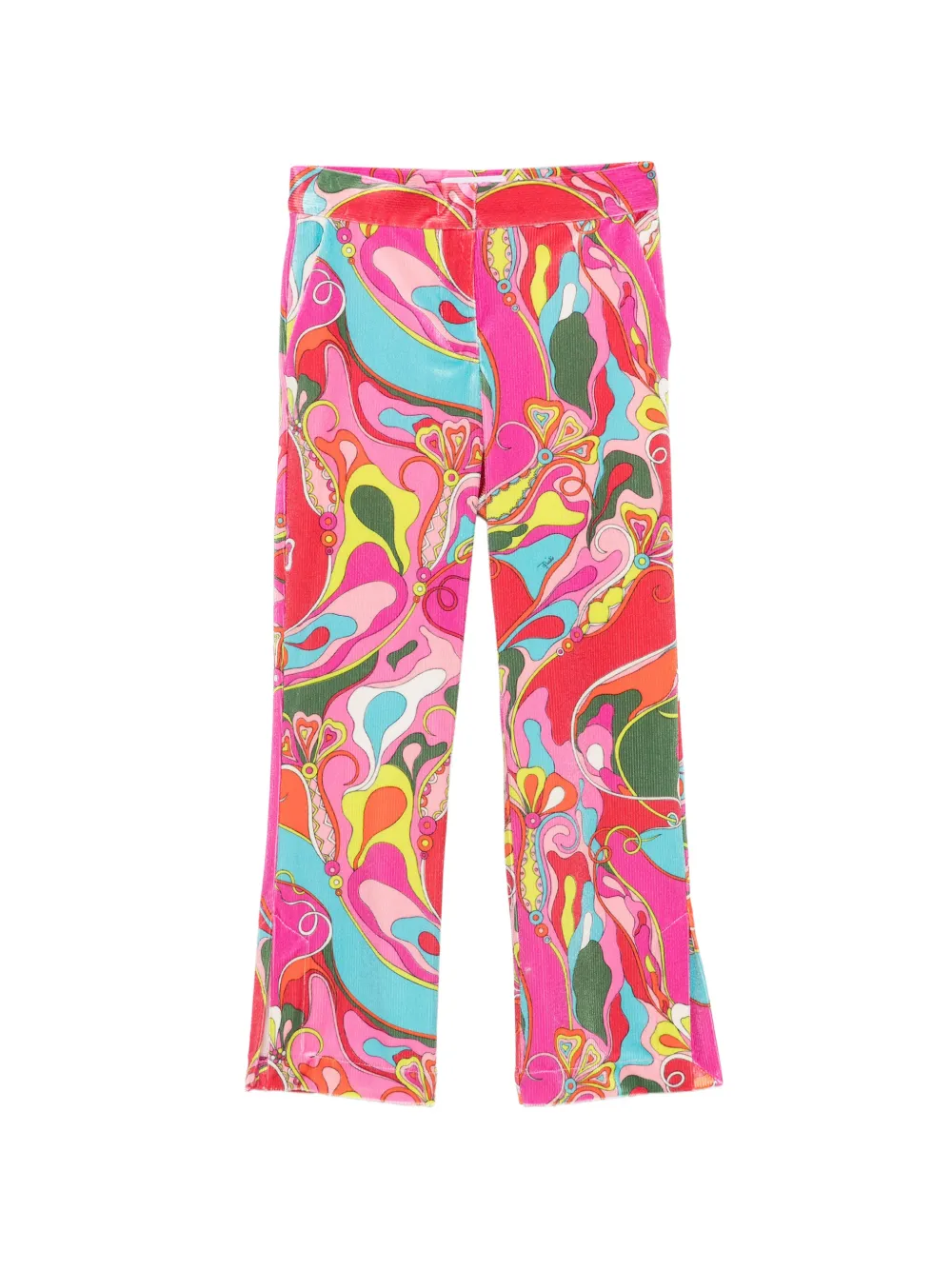 PUCCI Junior iride-print corduroy trousers - Rosa