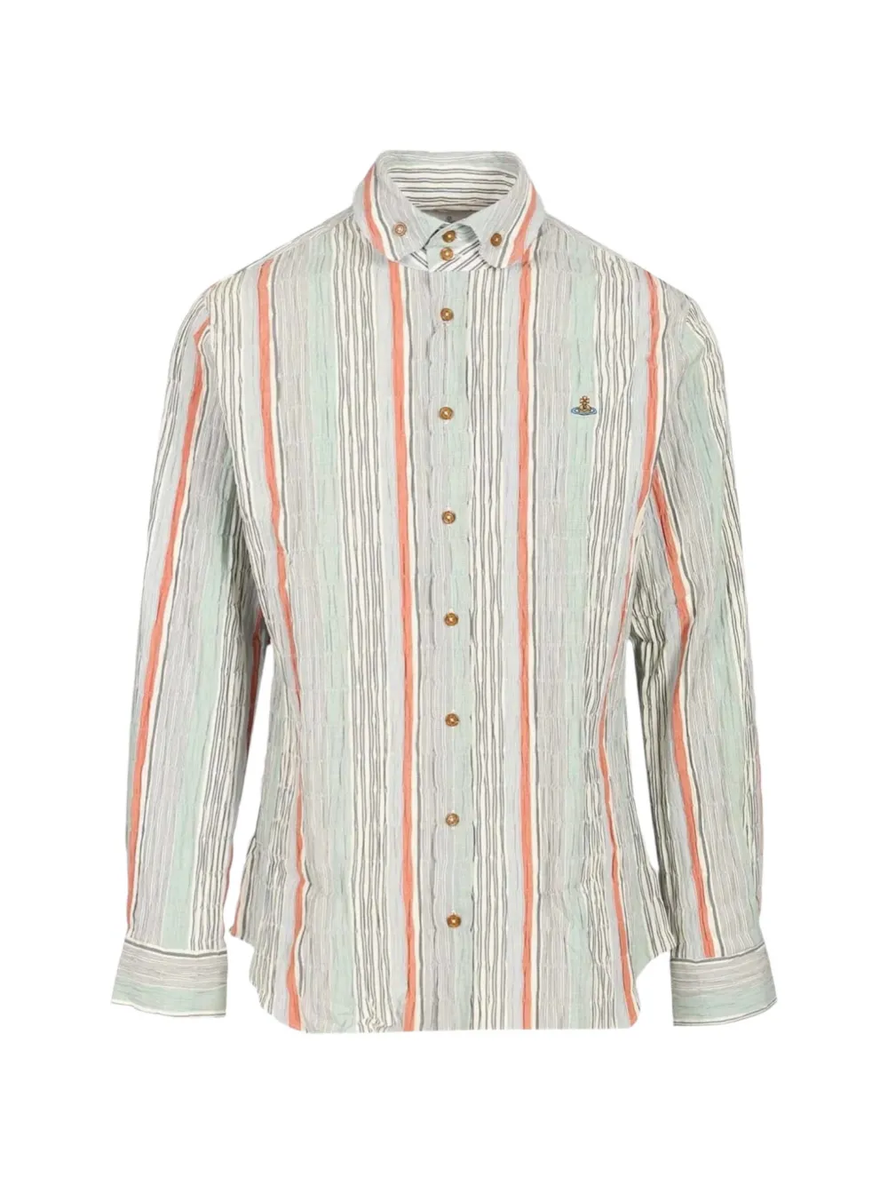 Vivienne Westwood Krall smocked striped shirt - Toni neutri