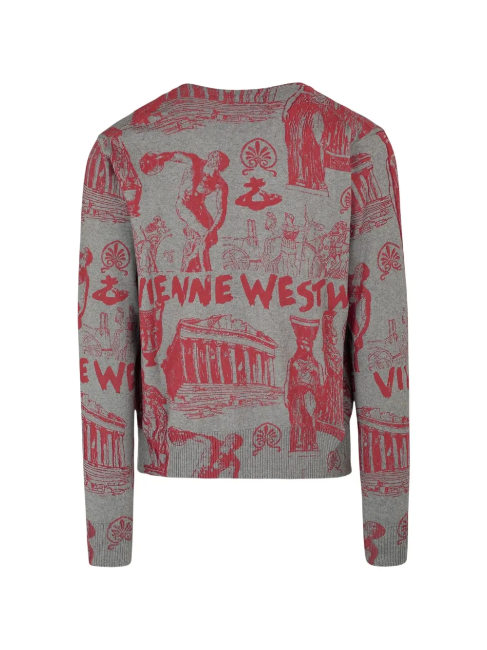 Vivienne Westwood Julian trui met V-hals en Orb-borduurwerk Grijs