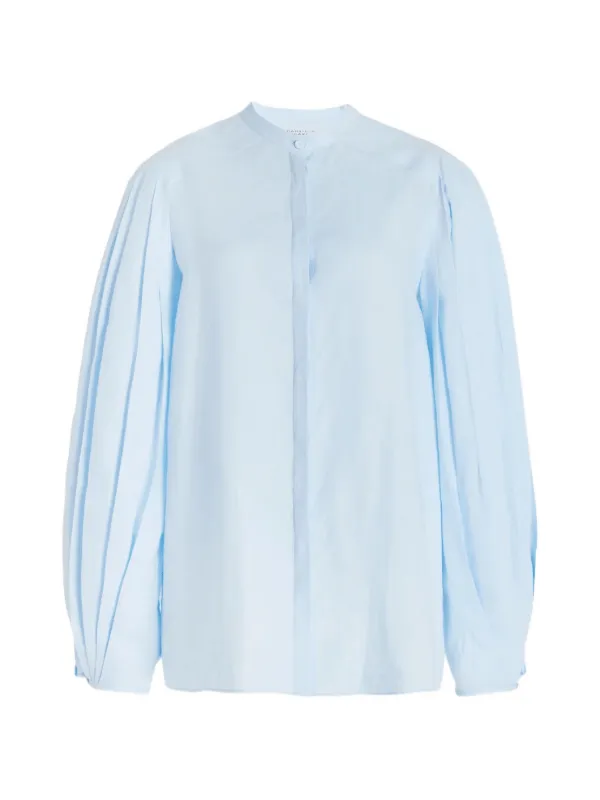 Gabriela Hearst Laetitia Long-sleeves Blouse in Blue