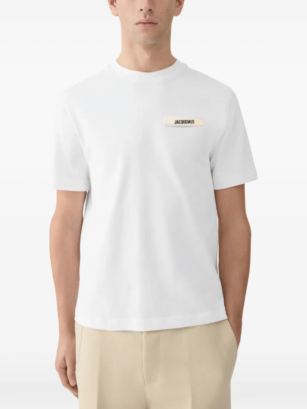 Jacquemus T-shirt met logopatch Wit