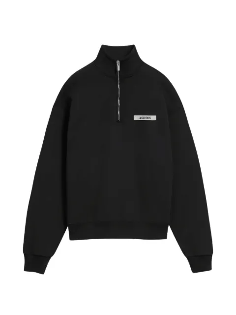 Jacquemus logo-patch quarter-zip sweater