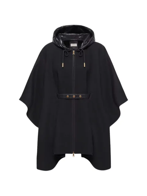 Moncler hooded belted cape
