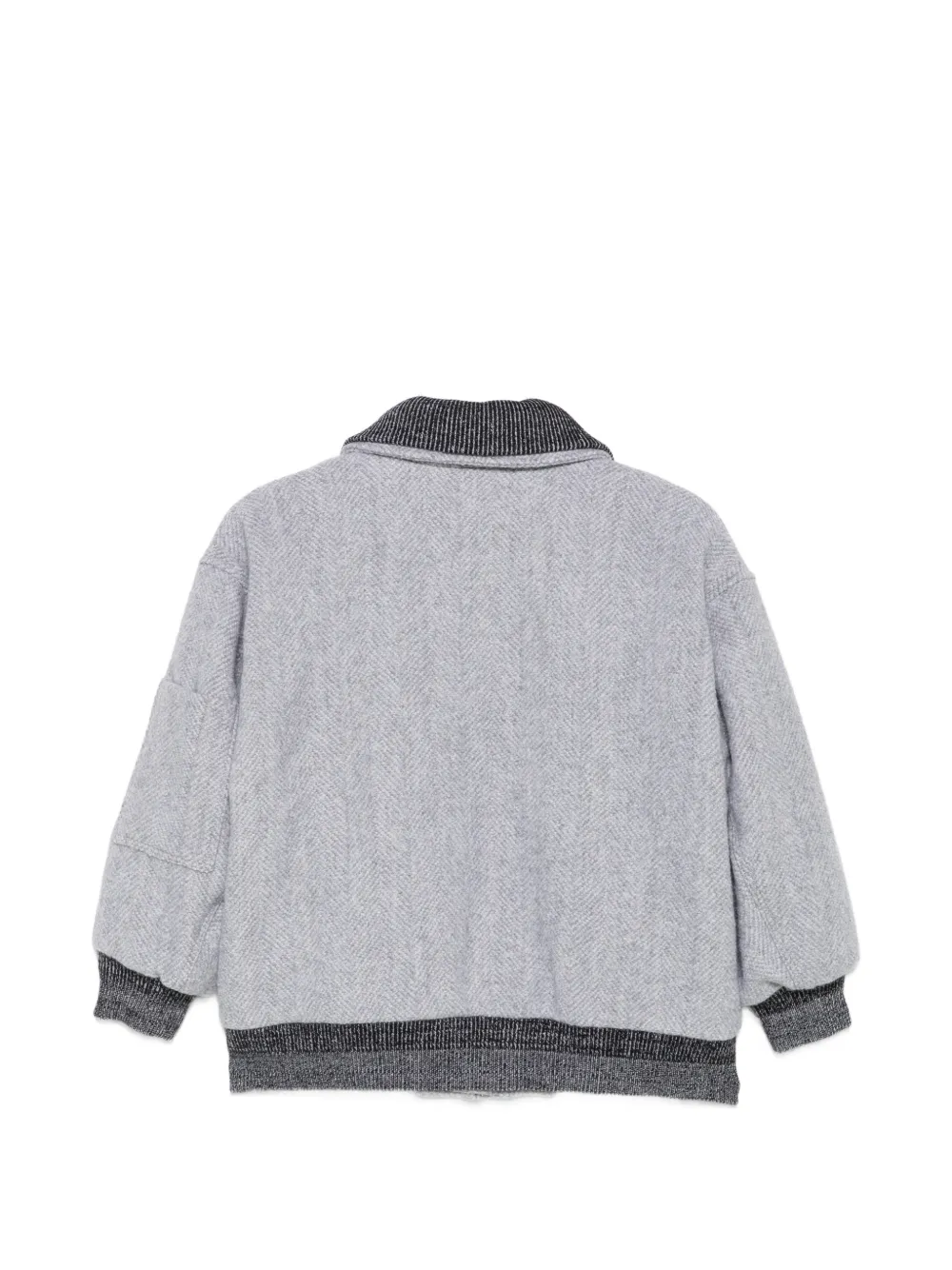 Missoni Kids Bomberjack met visgraat-patroon Grijs