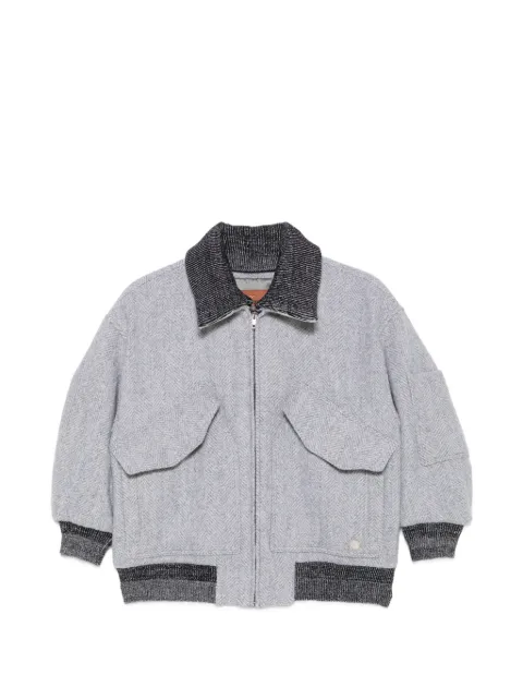 Missoni Kids herringbone-pattern bomber jacket