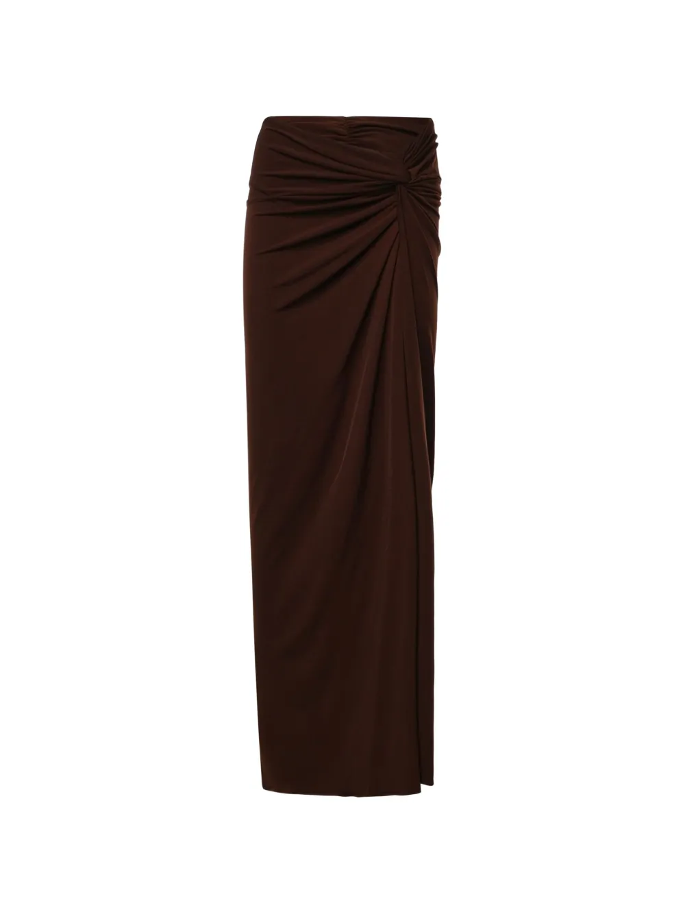 THE ANDAMANE twist-detail gathered maxi skirt - Braun