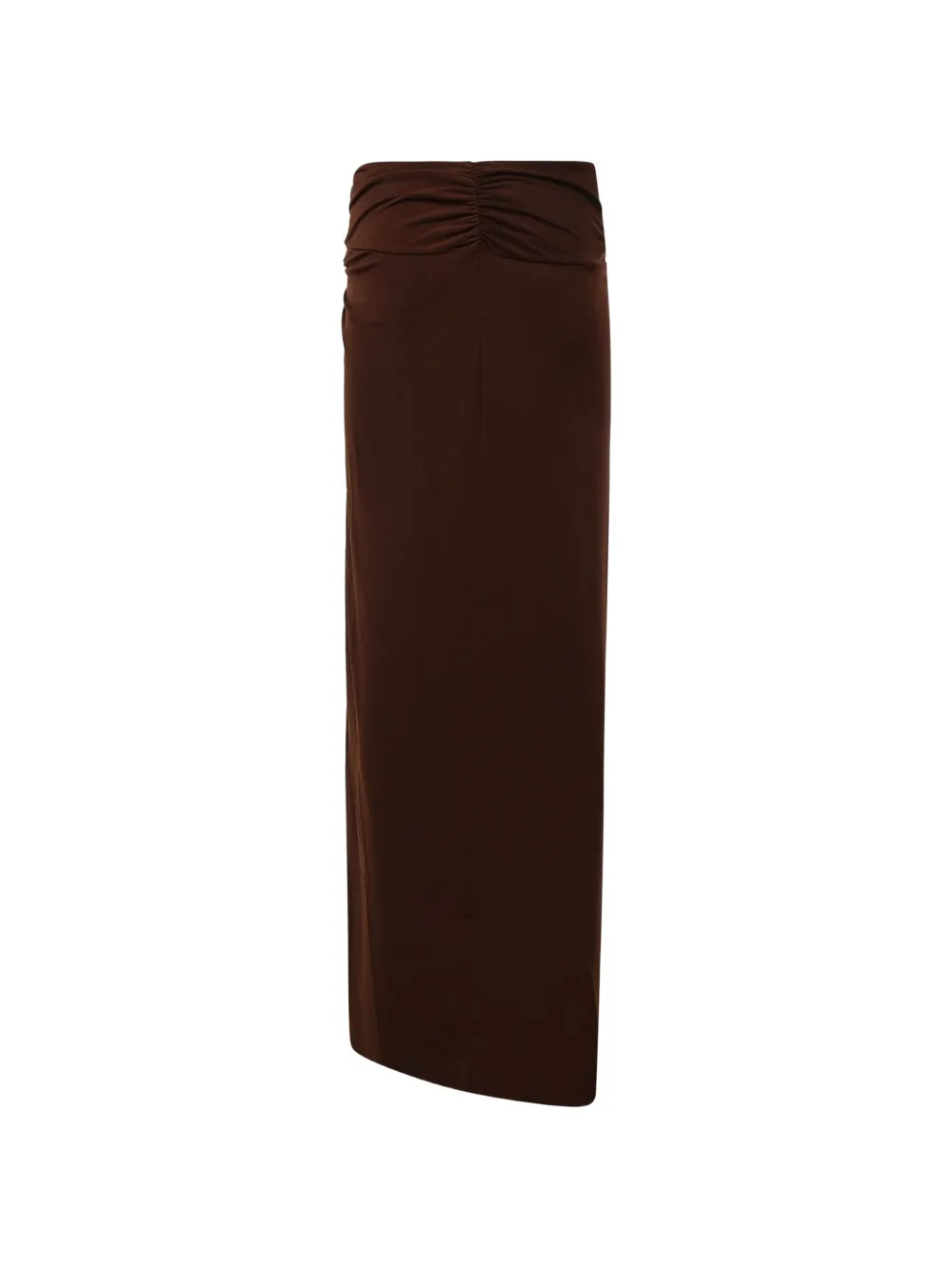 THE ANDAMANE Gesmockte maxi-rok met gedraaid detail Bruin