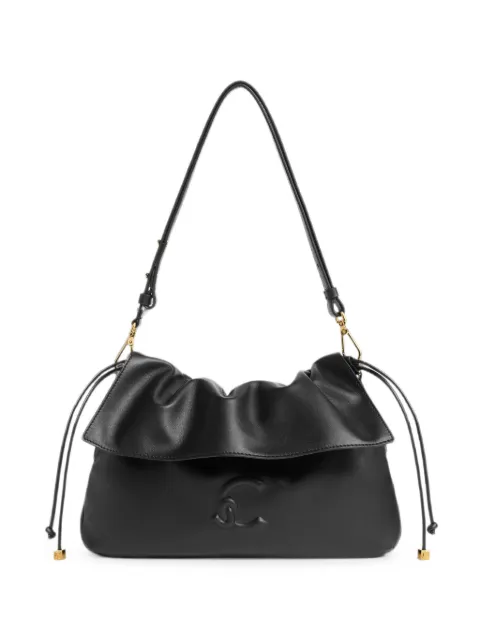 Coccinelle small Lidia embossed-logo ruffled shoulder bag