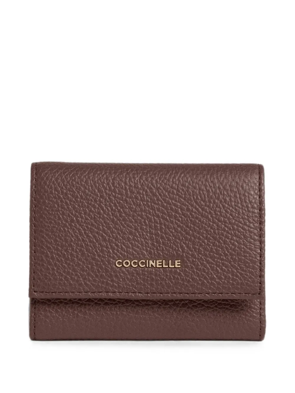 Coccinelle Metallic grained leather wallet - Rosso