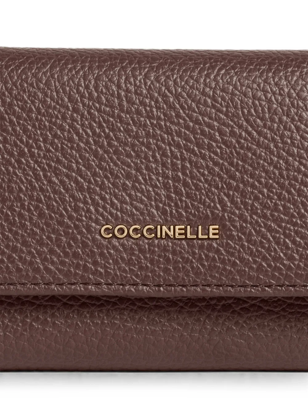 Coccinelle Metallic portemonnee van bewerkt leer Rood