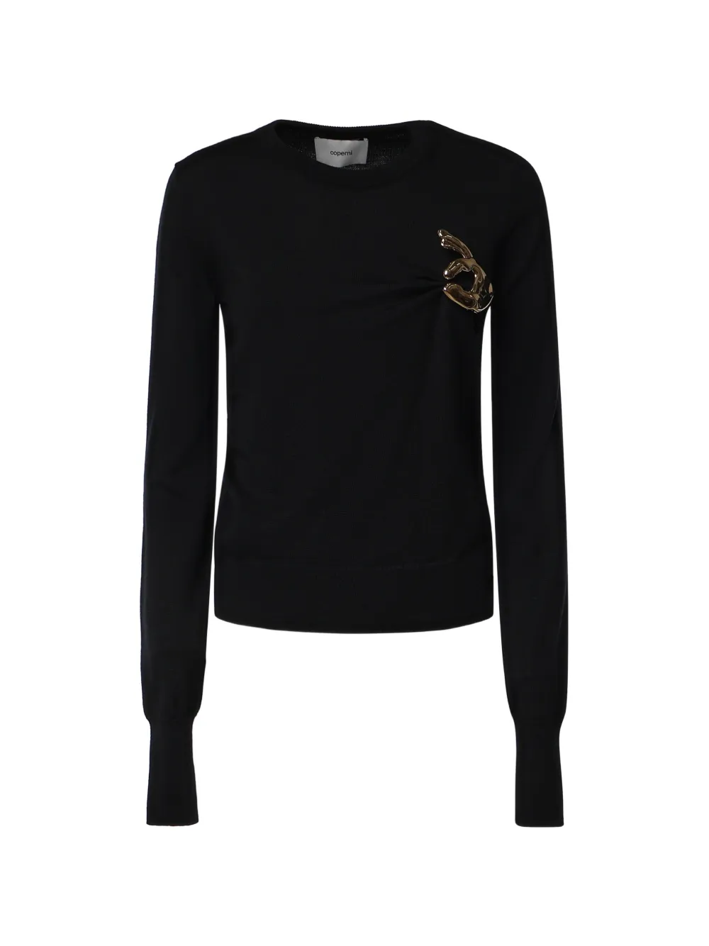 Coperni hand-brooch long-sleeve sweater - Schwarz