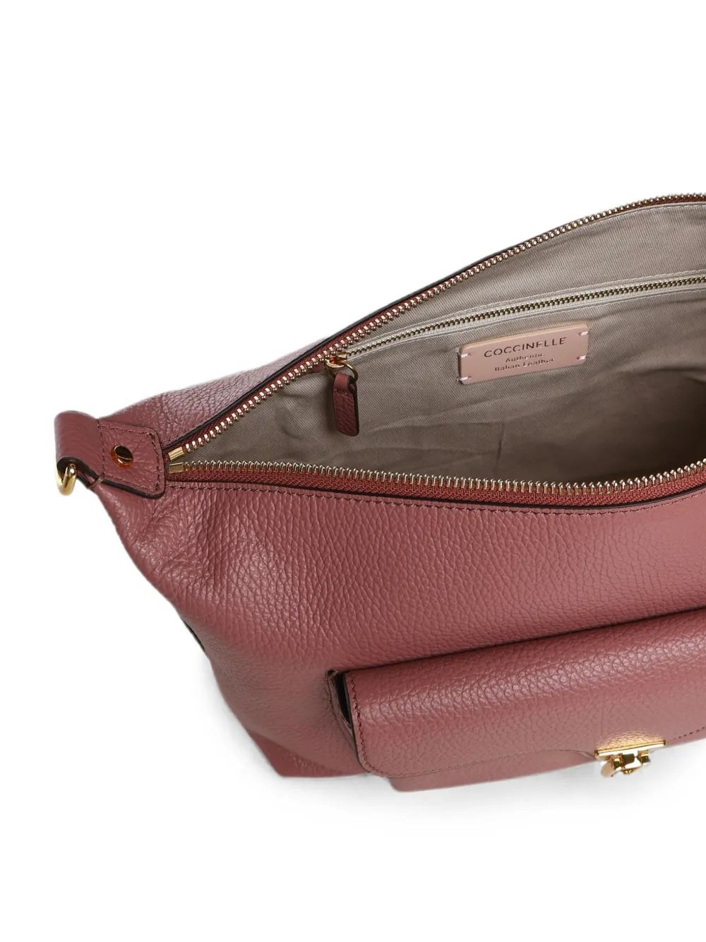 Coccinelle Medium Beat Generation schoudertas van bewerkt leer Roze