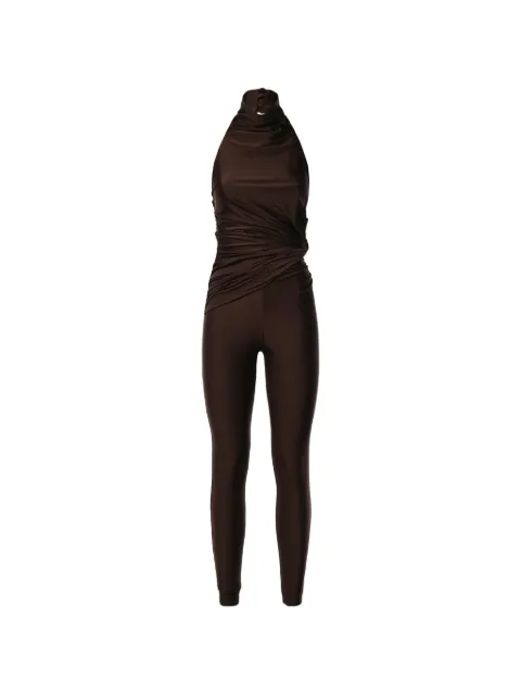 THE ANDAMANE Tatiana draped halterneck jumpsuit