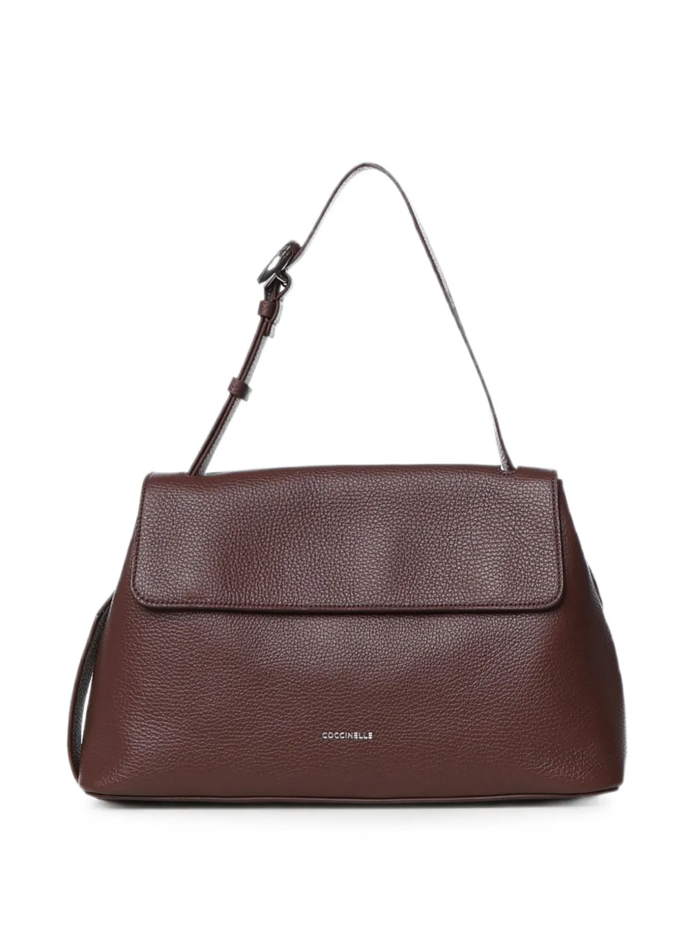 Coccinelle grainy leather shoulder bag - Brown