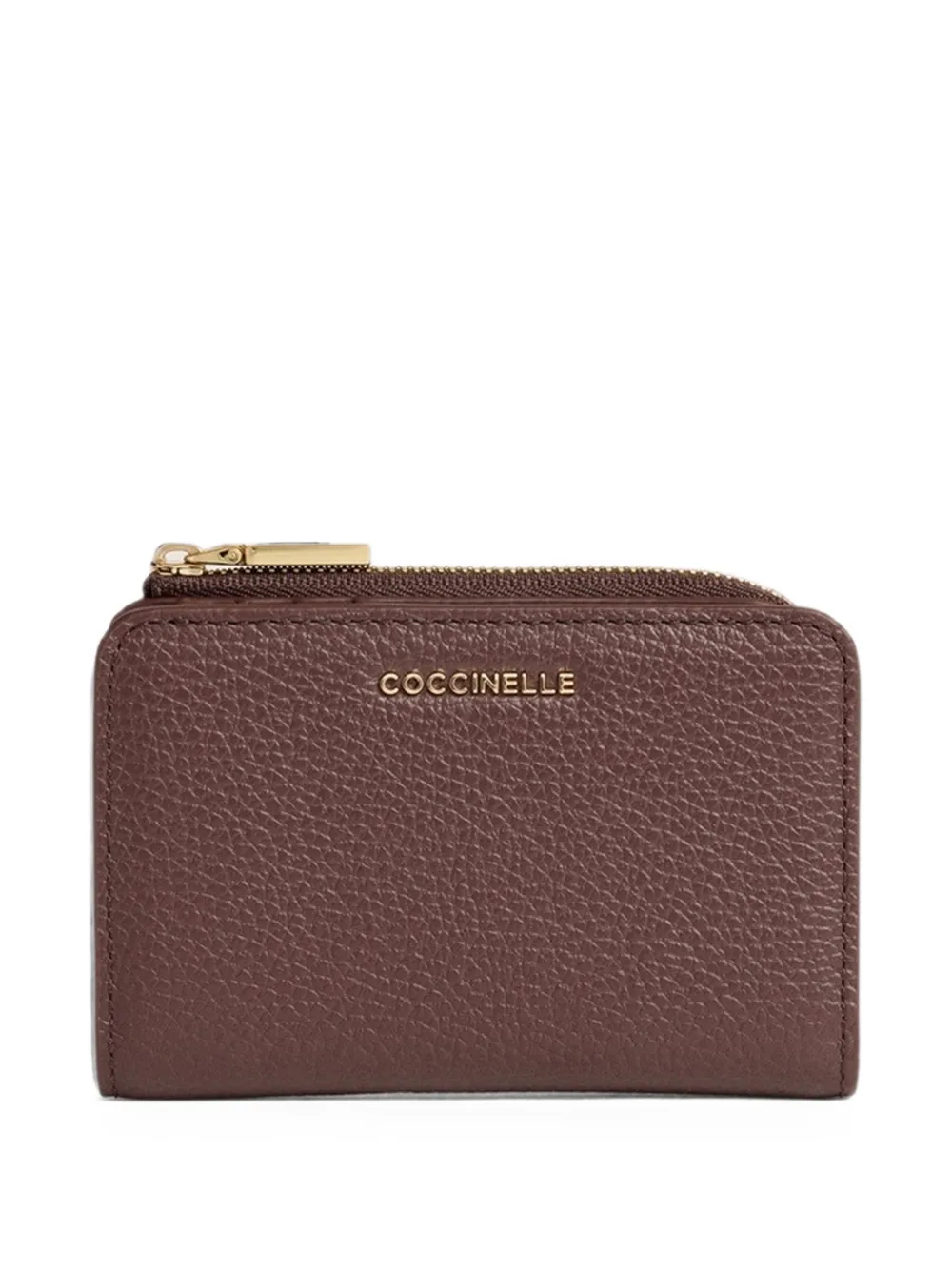Coccinelle small Metallic grained leather wallet - Rot