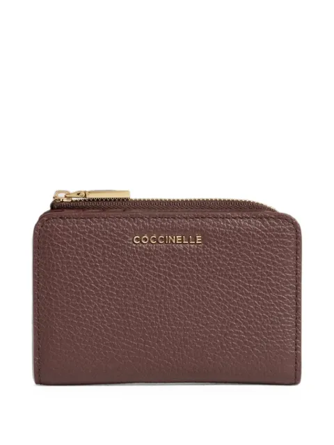 Coccinelle small Metallic grained leather wallet