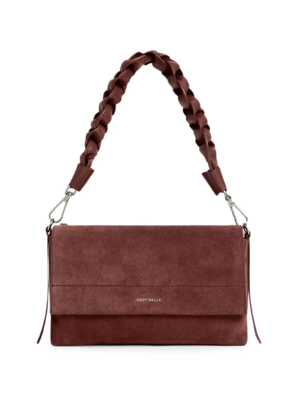 Coccinelle Boheme braided-strap suede shoulder bag - Rosso