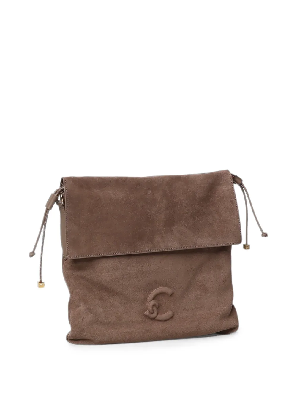 Coccinelle Schoudertas met logopatch Beige