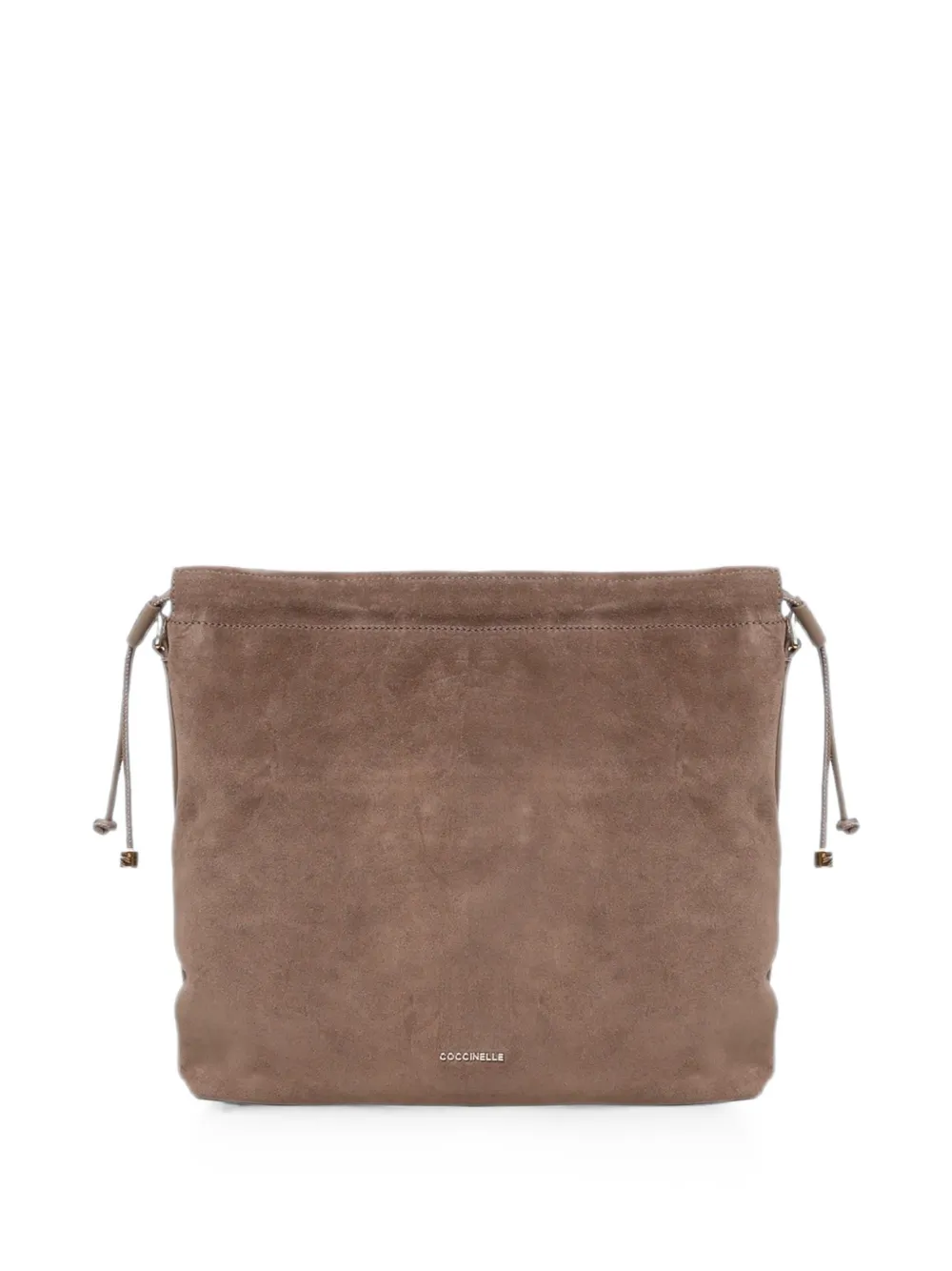 Coccinelle Schoudertas met logopatch Beige