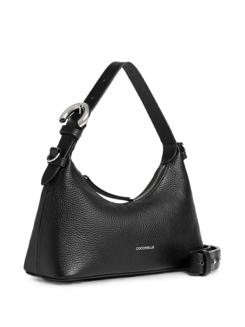 Coccinelle Shopper van bewerkt leer met gesp-detail Zwart