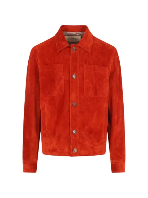 Valentino Garavani button-fastening suede jacket