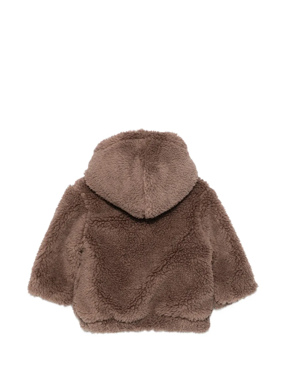 Douuod Kids Jas met fleece textuur en capuchon Bruin